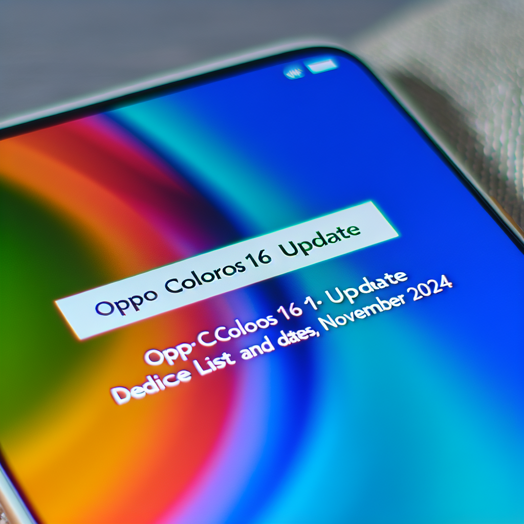 Oppo ColorOS 16 Güncellemesi Kasım 2024 Cihaz Listesi ve Tarihleri